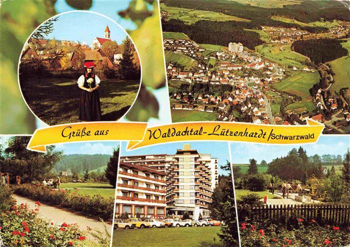 Luetzenhardt Waldachtal BW Schwarzwaelderin Fliegeraufnahme Park Kurhaus Minigol