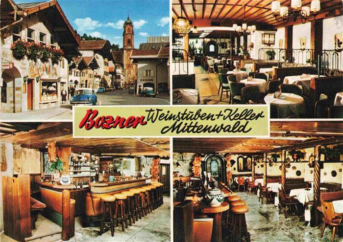 Mittenwald Karwendel Tirol AT Bozner Weinstuben und Keller Gastraeume Bar