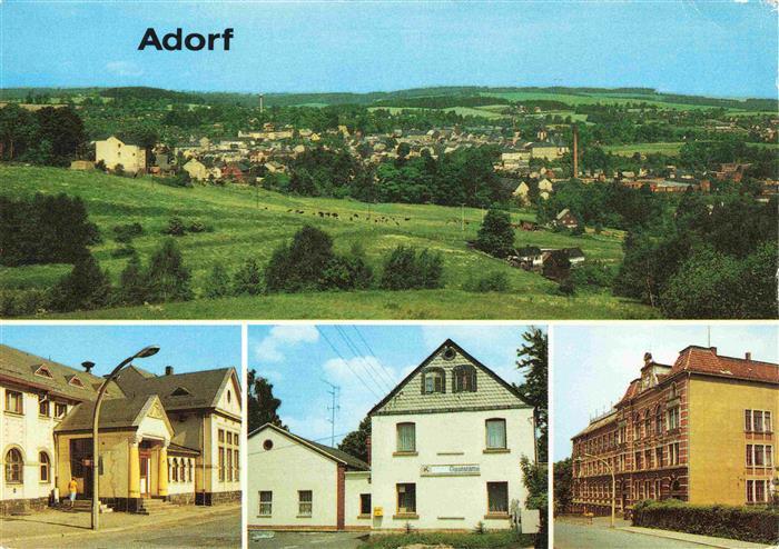 Adorf  Vogtland Panorama Bahnhof Konsum Gaeste Jugelsburg Karl Liebknecht Obersc
