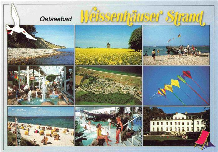 Weissenhaeuser Strand Kueste Windmuehle Mole Fliegeraufnahme Strandpartien Hotel