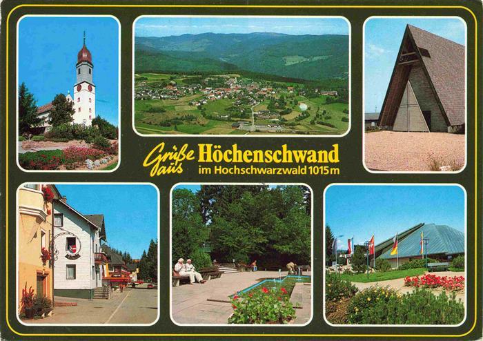 Hochenschwand Schwarzwald Kirche Fliegeraufnahme Ortspartie Park
