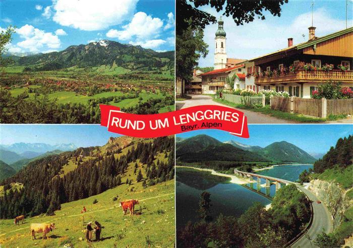 Lenggries mit Isar Ortszentrum Am Brauneck Sylvensteinstausee