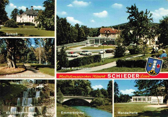 Schieder-Schwalenberg Schloss Kurpark Neue Kuranlagen Kaskaden Emmerbruecke Wand