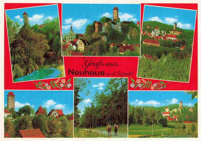 Neuhaus Pegnitz Schloss Teilansichten Waldpartie