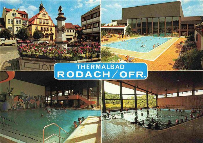 Rodach Bad Rodach Coburg Thermalbad Rodach Brunnen Hallen und Freibad