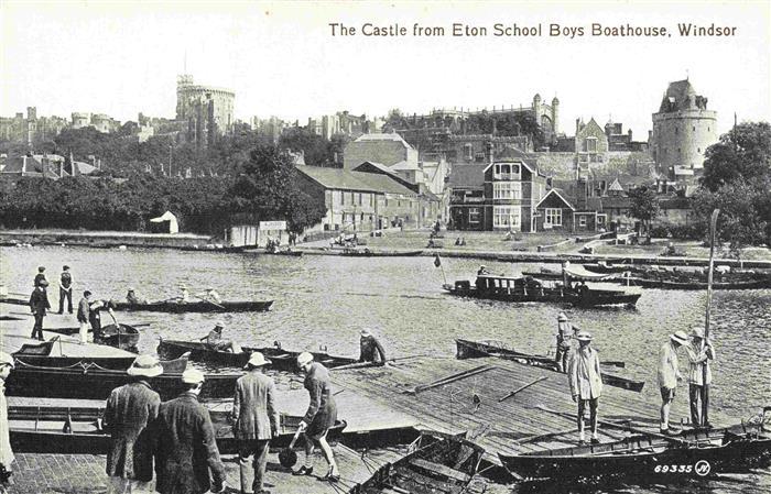 Windsor  Castle London UK The Castle from Eton School Boys Boathouse