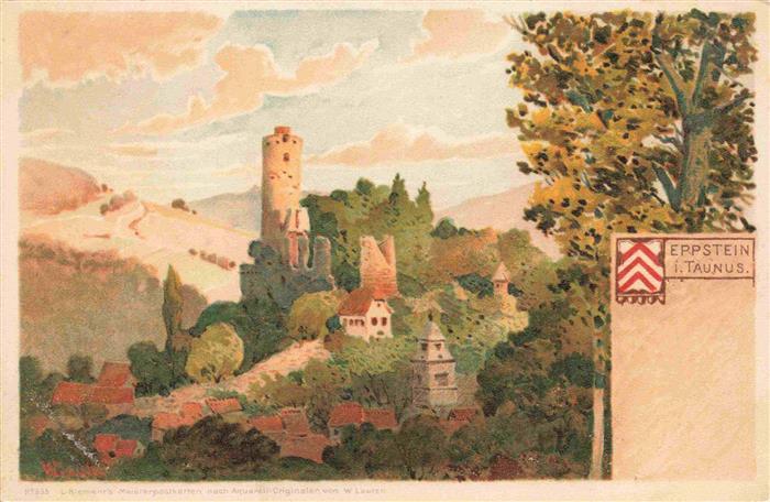Eppstein Taunus Burg Kuenstlerkarte