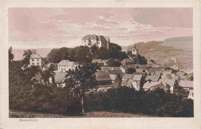 Westerburg Westerwald Rheinland-Pfalz Panorama mit Schloss
