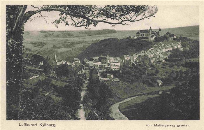 Kyllburg Rheinland-Pfalz Blick vom Malbergerweg