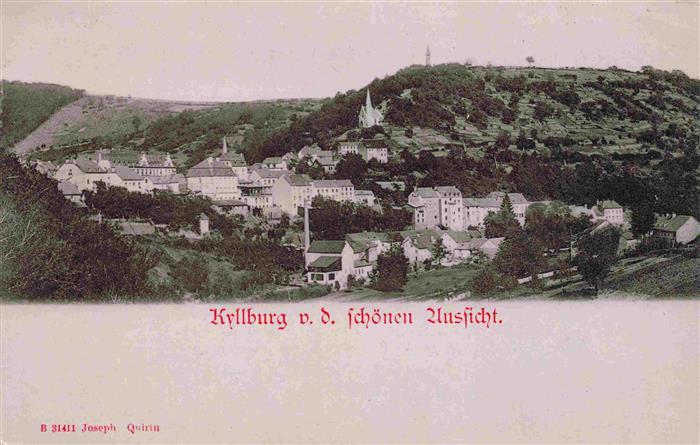 Kyllburg Rheinland-Pfalz Blick von der schoenen Aussicht