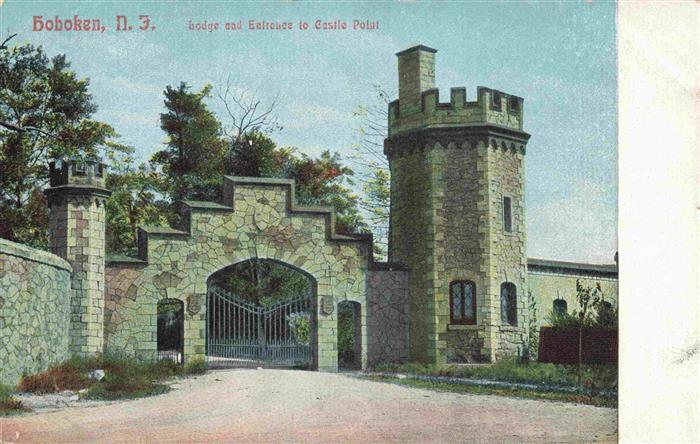 Hoboken New Jersey USA Lodge und Entrance to Castle Point