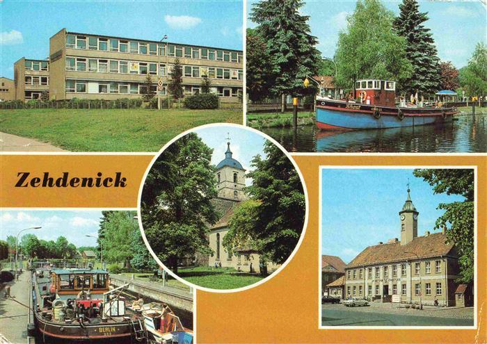 Zehdenick Karl Marx Oberschule Am Hafen Schleuse Pfarrkirche Rathaus