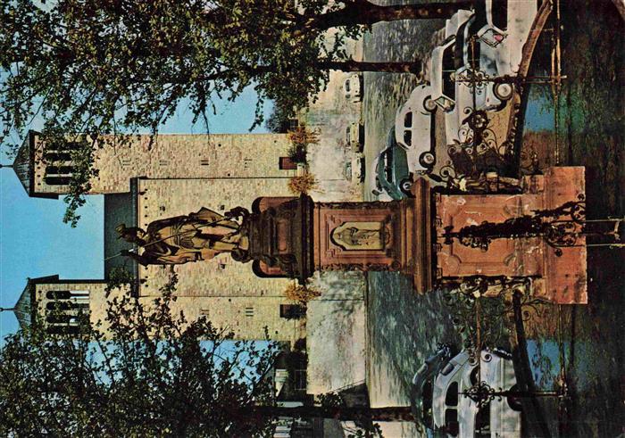 Bensheim Bergstrasse St Georgsbrunnen auf dem Marktplatz