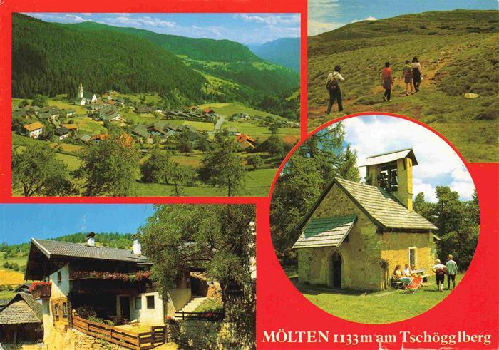 Moelten Suedtirol Panorama Tschoegglberg Panorama Kapelle Gasthof