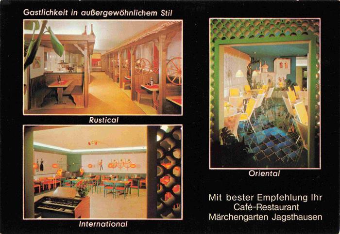 Jagsthausen Jagst Restaurant Cafe Maerchengarten Rustical International Oriental