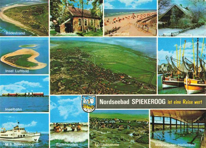 Spiekeroog Nordseeinsel Badestrand Inselkirche Korbstrand Winterstimmung Inselba