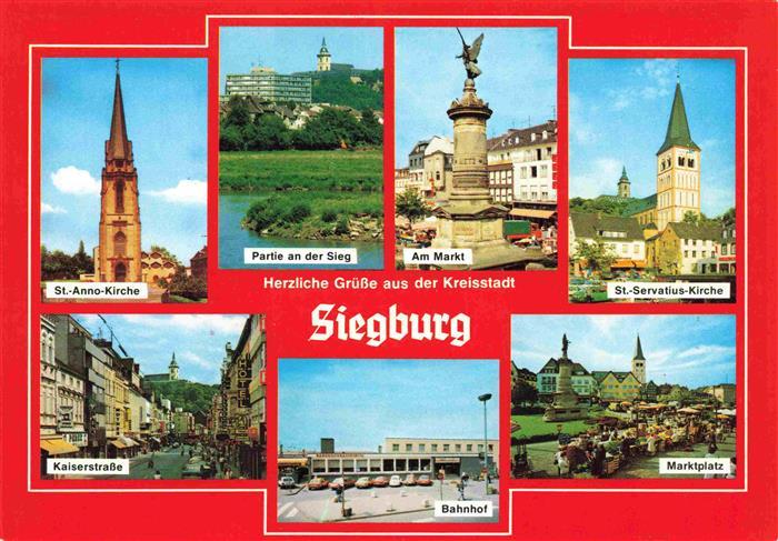 Siegburg NRW St Anno Kirche Siegpartie Am Markt St Servatius Kirche Kaiserstrass