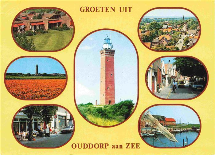 Ouddorp aan Zee NL Teilansichten Leuchtturm Ortspartien Hafen