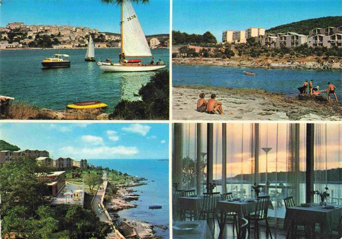Vrsar Istria Croatia Segelboote Strandpartien Gaststaette