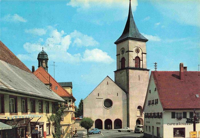 Lenzkirch Hochschwarzwald BW Nikolauskirche und Rathaus