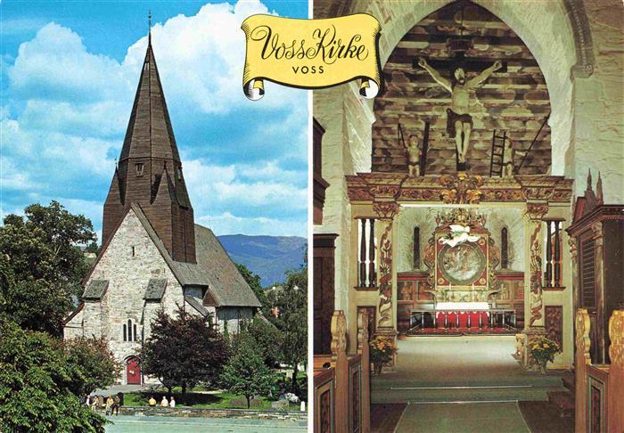 Voss Hordaland Voll kirke Steinkirke i gotisk stil fra 1270