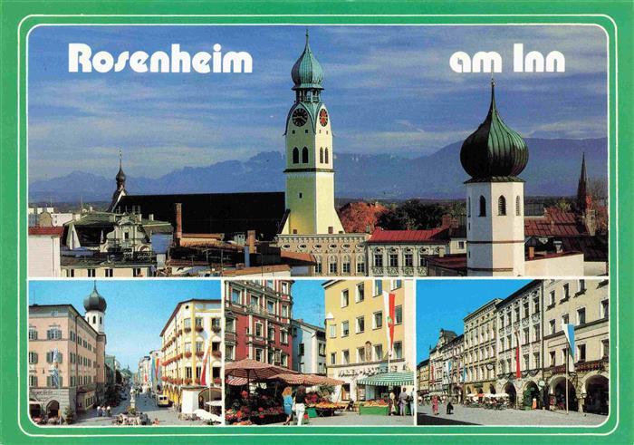 Rosenheim  Bayern Kirchen Ortspartien Markt