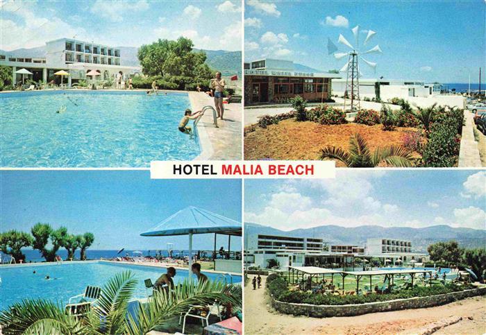 Crete  Kreta Greece Hotel Malia Beach Schwimmbad Windrad Park