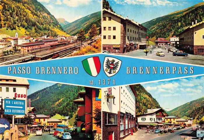 Brennerpass 1372m Brenner Brennero Suedtirol IT Bahnhof Ortspartien