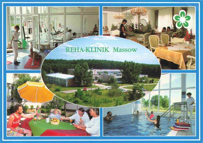 Massow Freidorf Reha Klinik Massiv Therapie Gastraum Terrasse Bewegungsbad