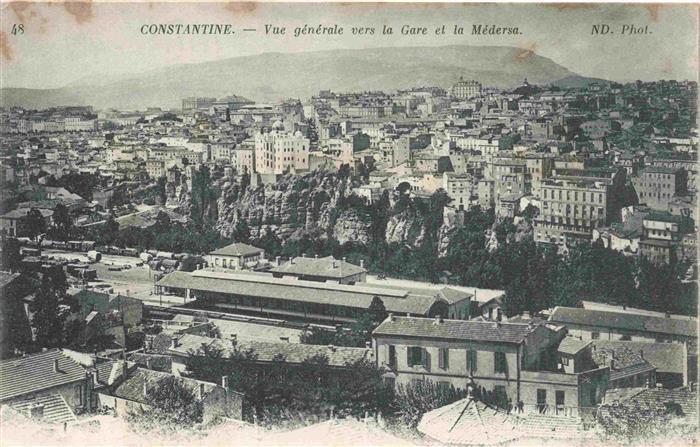 Constantine Algerie Vue generale vers la Gare et la Maderas
