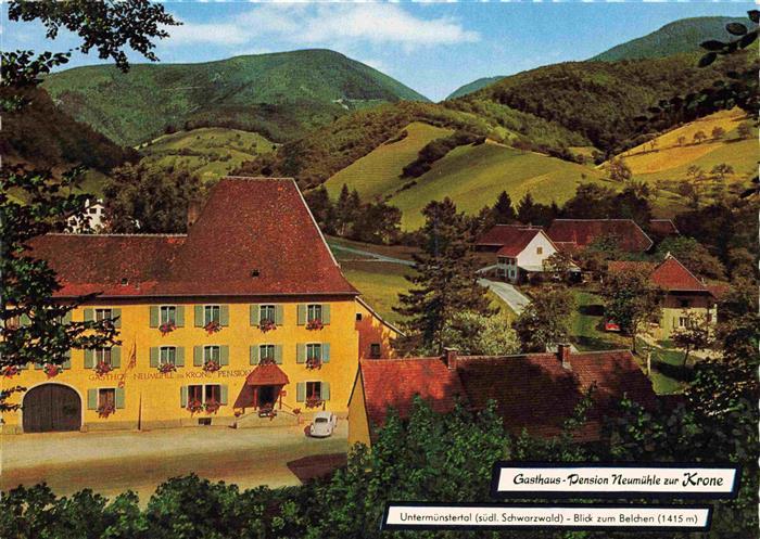 Untermuenstertal Muenstertal BW Gasthaus Pension Neumuehle zur Krone