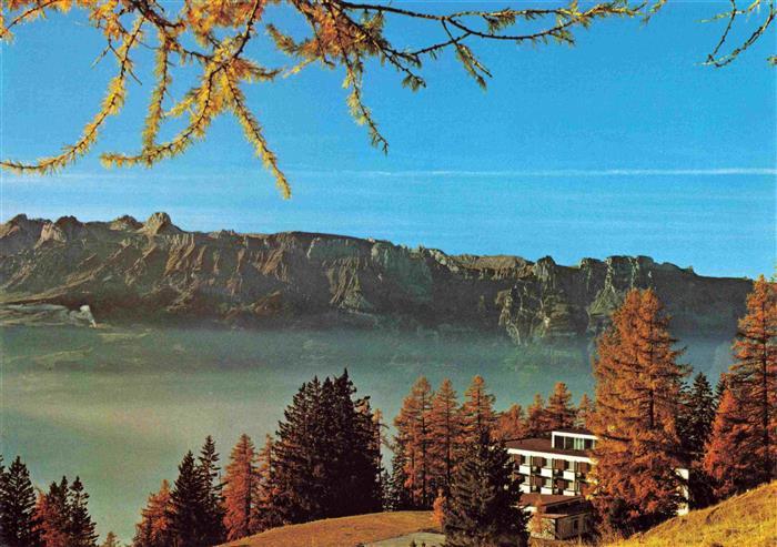 Liechtenstein Fuerstentum Alphotel Gallien mit Saentis Altmann und Kreuzberge