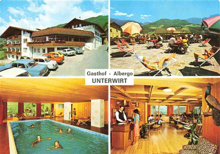 Feldthurns Gasthof Alberto Unterwirt Hallenbad Terrasse Gastraum