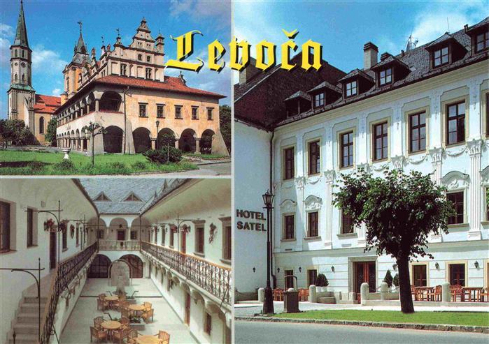 Levoca SK Radnica a Kostol sv Jakuba Priecelie hotele Satel Hotelove atrium