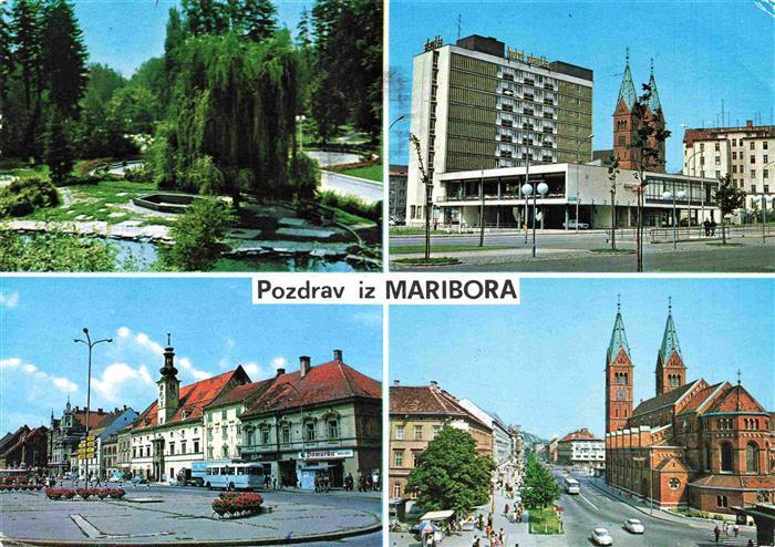MARIBOR Marburg Drau Steiermark Slovenia Park Marktplatz Kirche Hotel