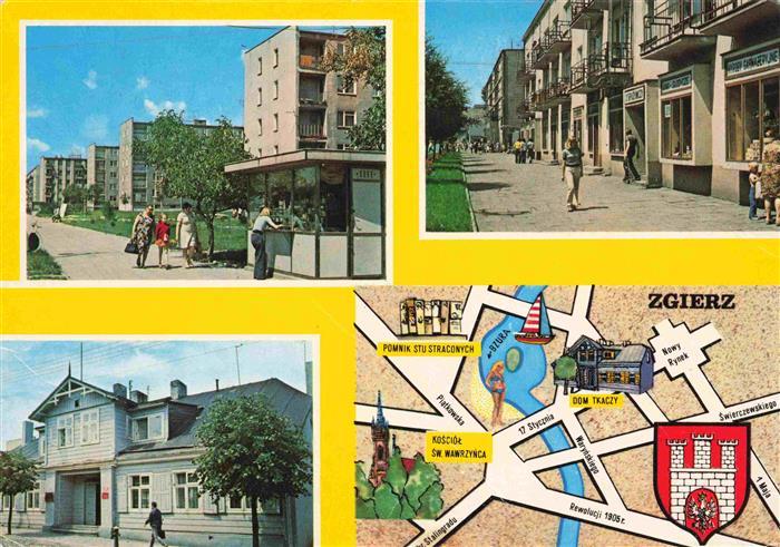 Zgierz Lodz PL Na zdjeciach Fragment osiedla 650 lecia Ulica 17 Stycznia Zabytko