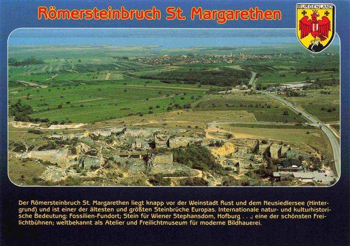 St Margarethen Burgenland AT Roemersteinbruch Fliegeraufnahme