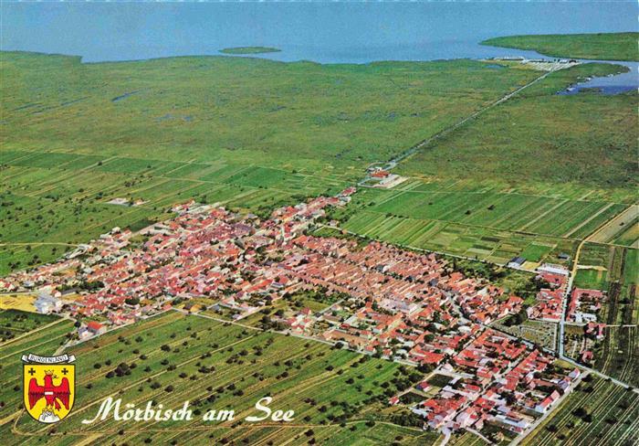 Moerbisch See Burgenland AT Fliegeraufnahme mit Neusiedlersee