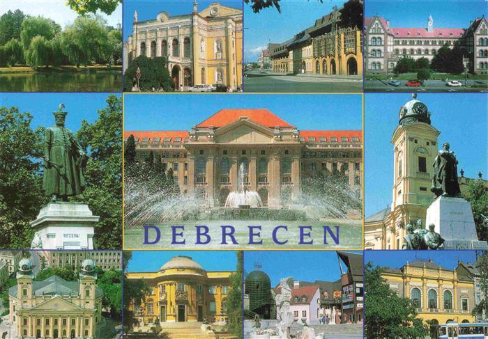 Debrecen Debrezin HU Stadtmotive Denkmal Seepartie Schloss
