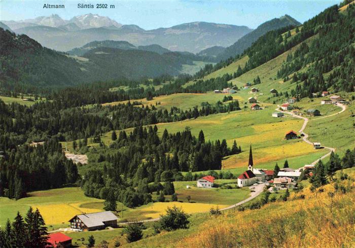 Balderschwang mit Altmann und Saentis