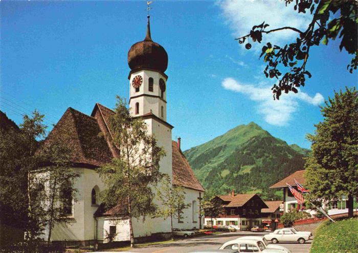 St Gallenkirch Vorarlberg AT mit Kirche und Gweilspitze