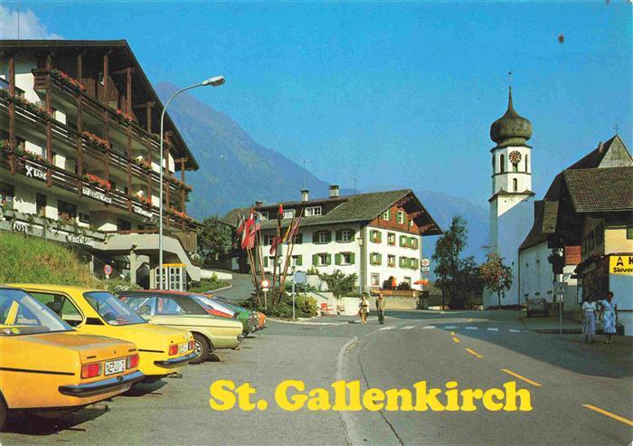 St Gallenkirch Vorarlberg AT Hauptstrasse mit Kirche