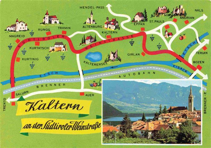 Kaltern Caldaro Suedtirol IT Panorama mit Kalterersee