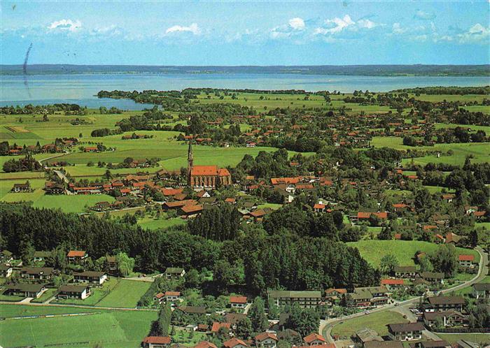 uebersee Uebersee Chiemsee Fliegeraufnahme