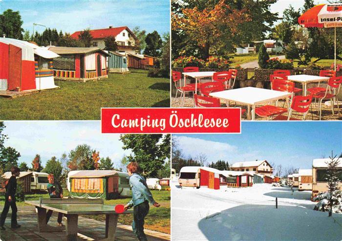 Kempten Allgaeu Camping oeschlesee Terrasse Tischtennis
