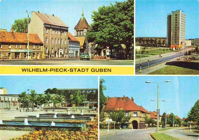 Guben Wilhelm Pieck Strasse HOG Neue Werft Hochhaus Karl Marx Strasse