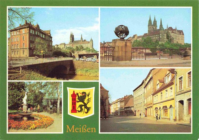 Meissen Elbe Sachsen Dom Albrechtsburg Kaendlerbrunnen Leipziger Strasse