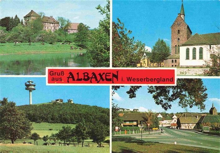 Albaxen Schloss Kirche Fernsehturm Ortspartie