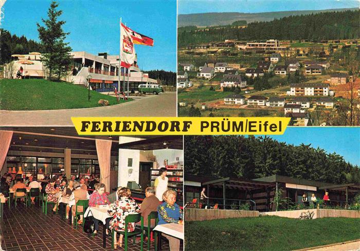 Pruem Eifel Feriendorf des Erholungswerks der Dt Bundespost Speisesaal Panorama