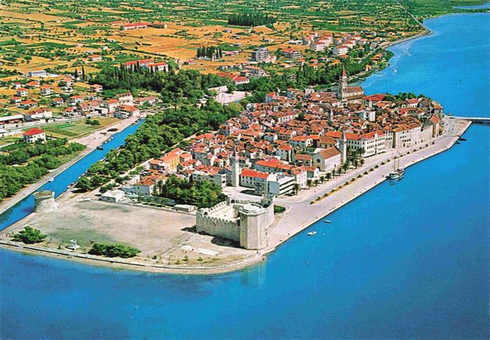 Trogir Trau Croatia Fliegeraufnahme